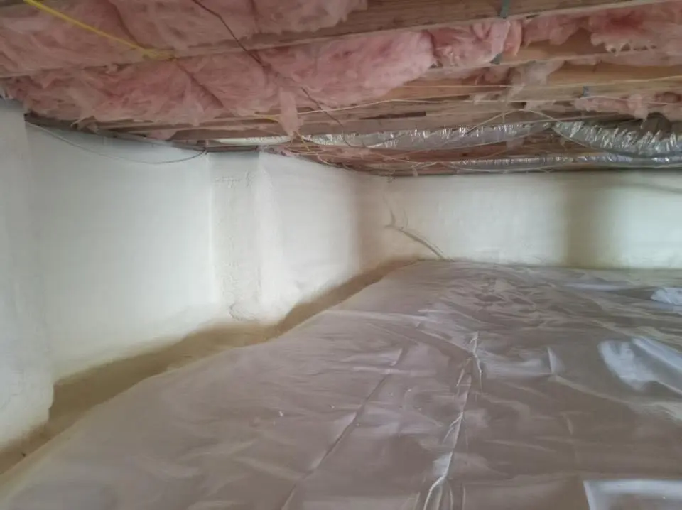 Crawl space encapsulation with closed-cell spray foam for Spray Foam Roofing in Eden